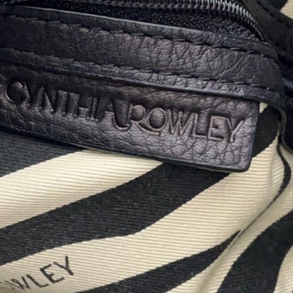 Cynthia Rowley Leather Snake Print Bag Gray Black White - Picture 7 of 8